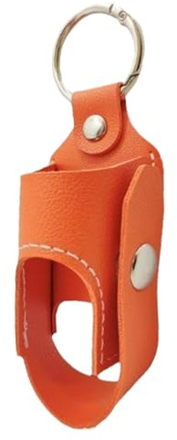Qyljeiwred per inalatore in pelle, con portachiavi, semplice ed elegante, per viaggi, viaggi d'affari, casa, scuola, campeggio, Orange1., Refer to description, Unisex