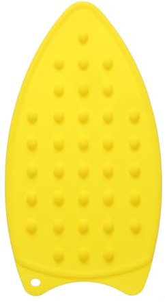 sourcing map Tappetino per ferro da stiro in silicone, multiuso, resistente al calore, per asse da stiro, resistente al calore, compatto, giallo