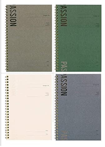 Notizbuch Nachfüllbar Tagebuch Stern-Spiralnotizbuch 4 Themen, College, Liniert, 60 Blatt, Liniert, Gebundene Papierregisterkarten, Tagebuch, Lernen, Studentengeschenke Reisetagebuch Universitäts Noti