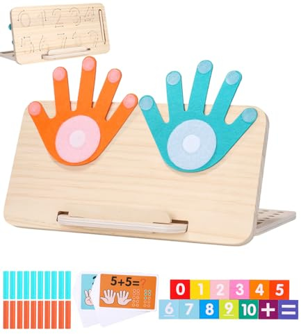 Syvory Montessori Lernspielzeug ab 3-6 Jahre,Mathe Spielzeug Zählen Lernen für Kinder,Pädagogisches Lern-Zahlenspielzeug,Montessori Spielzeug für die Erziehung von Kindern im Vorschulalter