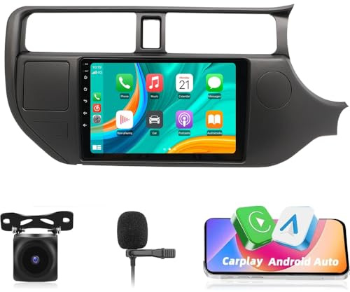 Car Stereo Radio GPS Navi for Kia Rio 2012 2013 2014 2015 2016 2G+32G Android 14 Carplay and Android Auto DSP 9 Inch Mirror-Link DAB DVR Steering Wheel Control Bluetooth