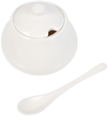 SWETRACE Porta Zucchero in Ceramica Bianca Coperchio per Caffè | Contenitori Zucchero, Barattolo Zucchero Ceramica, Contenitori Porta Zucchero