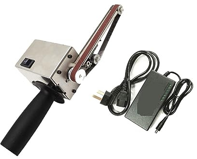 Pulidora, Lijadora de mano eléctrica de 130W, máquina de lijado, pulidora, cinturones abrasivos, amoladora, cortador de pulido DIY, bordes(795 set)