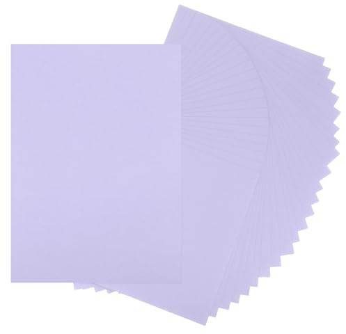 QUARKZMAN 24 Feuilles De Papier Cartonné Mauve Clair 8.5 x 11 A4 Papier Épais 250gsm/170lb Carton En Vrac Pour Imprimante DIY Scrapbook Menus Cartes Invitations Et Artisanat