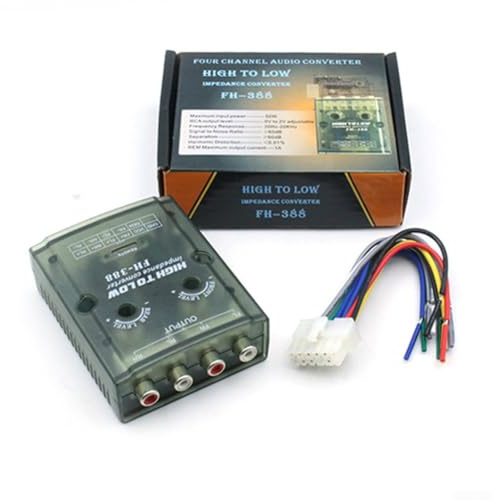 Convertitore audio a quattro canali PH-388 per sistema audio auto con funzione di ritardo per migliorare i bassi e riduzione del rumore