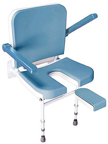Aidapt Two in One Wall Mount Fold Away Shower Seat with Legs and support Arms For Elderly, Disabled, Pregnant or Unsteady on their Feet Users