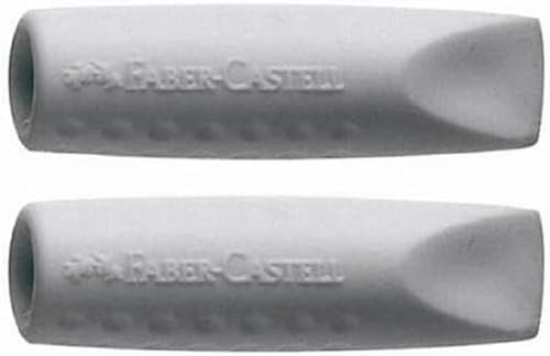 Faber-Castell Grip 2001 Radierkappen, 2er-Packs, 5 Stück, weiß