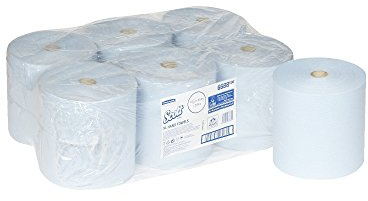 Scott XL Toallas secamanos 6688: 6 rollos x 354 m, azules, 1 capa