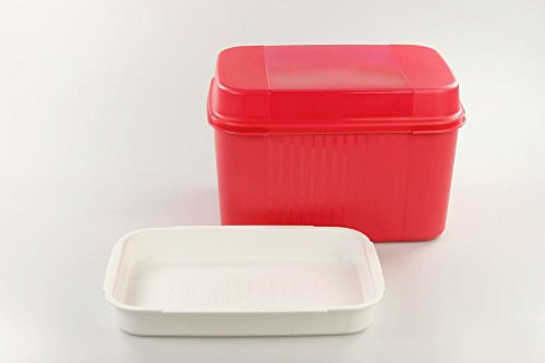 TUPPERWARE Schatztruhe 7,3 L erdbeerrot mit Einsatz Naschkätzchen Apollo Royal 17586