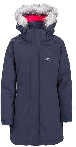 Trespass Girls Waterproof Jacket Windproof Hood School Casual Coat Fame