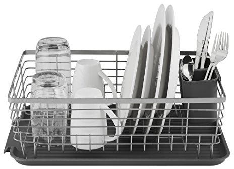 TOWER Dish Drainers, Stahl, Grau, 32 x 45 x 15 cm, 32.0 x 45.0 x 15.0 cm, T847001