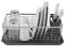 Tower T847001 Compact Dish Rack with Removable Cutlery Drainer, Colour Coated Stainless Steel, Grey , 32 x 45 x 15 cm