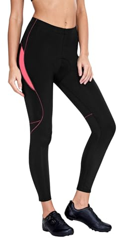 Santic Culote Ciclismo Mujer Culote Bicicleta Pantalones Largos de Ciclismo/Bicicleta/MTB con Badana para Mujeres Rosa EU M