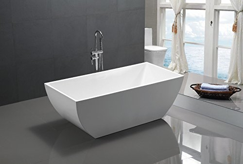 Design freistehende Acryl Badewanne 150x75x60 cm weiss TASSE 150
