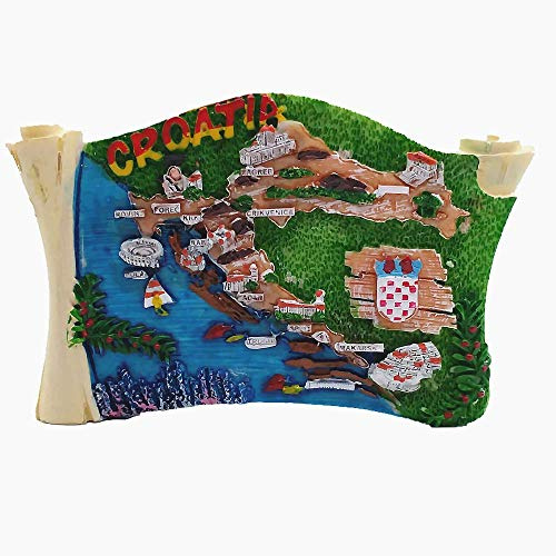 Buchform Karte Stil Kroatien 3D Kühlschrank Magnet Reise Souvenir Geschenk Kollektion Haus & Küche Dekoration Magnetaufkleber Kroatien Kühlschrank Magnet