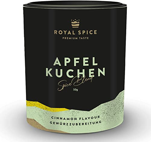 Royal Spice Apfelkuchen Gewürz 50g - Apfelkuchen Gewürzmischung für den perfekten Apfelkuchen oder als Verfeinerung für Kekse, Kuchen und Gebäcke aller Art - Direkt in den Teig oder als Topping