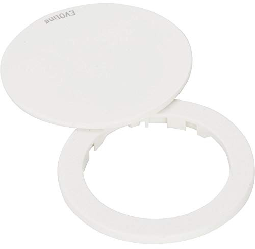 EVOline 159909280400 One-Anello di Copertura con Coperchio Girevole, Colore: Bianco