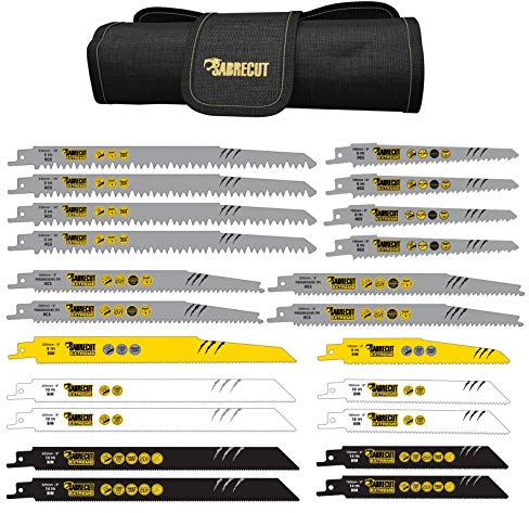 22 x SabreCut SCRSBK22 Mixed S610DF S644D S922BF S922HF S1110DF S1122HF S1122BF S1531L S2345X Säbelsägeblätter für schnelles Holz- und Metallschneiden kompatibel mit Bosch Dewalt Makita und anderen