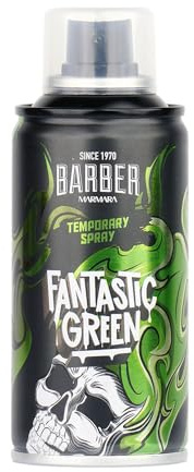 barber marmara Friseur Color Haarspray Fantastic Green - 150ml - Haar Farb-spray zum Verkleiden & Schminken für Karneval, Fasching, Halloween & Motto-Party - Haarfarbe Auswaschbar - Color Hair Spray