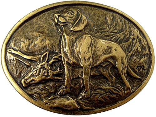 BELTINGER Gürtelschnalle Bayerischer Gebirgsschweißhund 4,0 cm | Buckle Wechselschließe Gürtelschließe 40mm Massiv | für Jagd-Outfit
