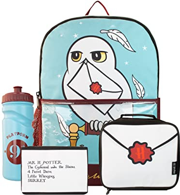 Harry Potter Kids Backpack and Lunchbag Set Blue