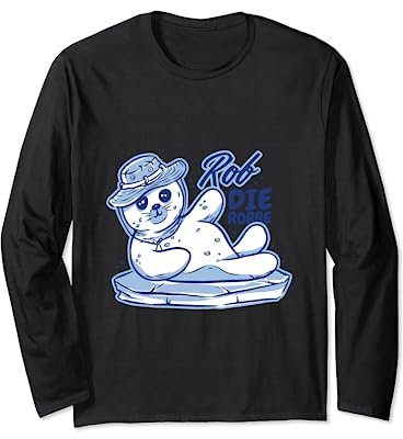 Seal Fisher Embroidered Beanie Cozy Hat for Fishing Langarmshirt