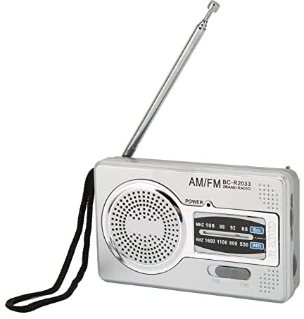 Small Radio FM/AM, Transistor Radio, Portable Radio Battery Operated Mini Radio Pocket AM FM with Loudspeaker Headphone Jack