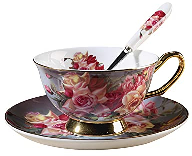 BBAUER Set di Tazze da caffè, Tazza da tè pomeridiana Inglese in Porcellana Moderna di Lusso Europea, Tazza da tè in Porcellana