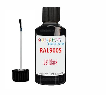SCOOBYS PAINTS BACK IN THE MIX Anti Rust Direct to Metal Paint Protection prevents Corrosion indoor & Outdoor gloss Finish (30ML Tester Bottle, RAL9005 Jet black)