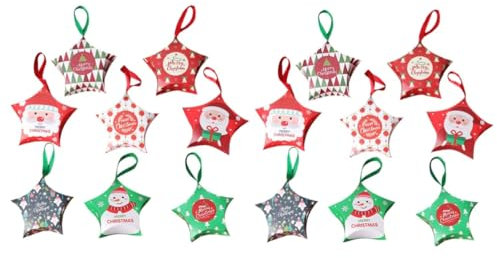 Amosfun 2sätze Weihnachtsgeschenkboxen Rot Grün Papier Süßigkeiten Verpackung Für Für Weihnachten Hochzeiten Und Feiern Einfache Faltung Für Schnelle Nutzung Hochwertiges Sicheres