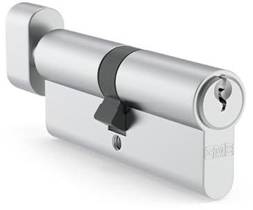 pokm toolsmarket – Knaufzylinder K30/40 mm, mit 12 Schlüssel, Zylinderschloss mit Knauf, Türschloss aus Nickel, Profilzylinder EU- Produktion, von 3 bis 50 Schlüssel zur Auswahl, Schloss für Haustür