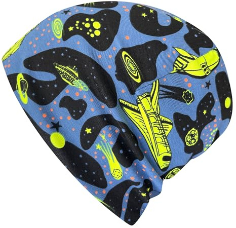 Wollhuhn Kinder Beanie Mütze Shorties Handmade in Germany - Wendbar Zweilagig Baumwolle - Für Mädchen Jungs Ganzjährig - Cool Und Lässig
