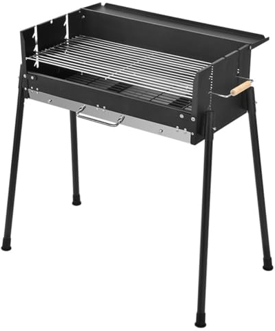 Barbacoa Portatil Carbon Para Barbacoa Al Aire Libre, Barbacoa Plegable Asador Parrilla Con 3 Alturas Ajustables, Barbacoa Portátil De Carbón Para Fiesta En El Jardín