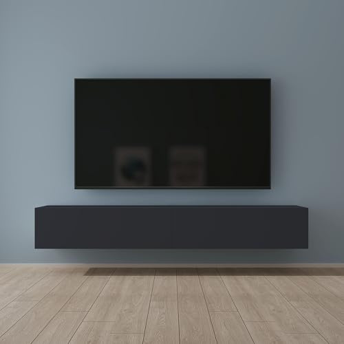 Mai & Mai Mobile TV 200x40,2x30cm, Antracite opaco | Mobile TV per Televisore, Armadietto per TV Basso Soft-close con Ante per Soggiorno, Camera da Letto Fernsehschrank02
