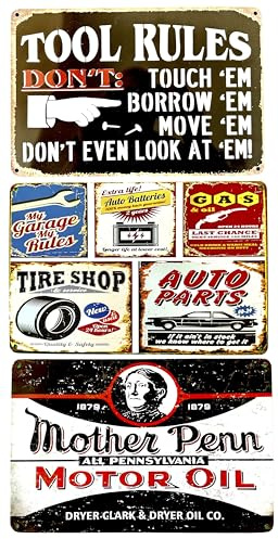 3x1 Poster di DiiliHiiri My Garage - I miei strumenti - Le mie regole 30x20cm — Poster My Garage-My Tools-My rules | Targa meccanica | Segnale Officina (2635-227-313-321)
