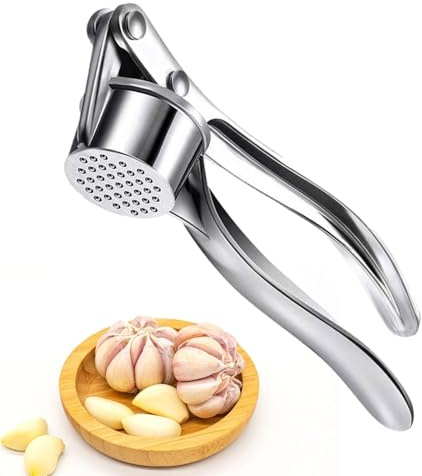 Coupe-ail - Presse-ail En Acier Inoxydable | Presse-ail Robuste, Presse-ail Solide Et Durable, Hachoir Manuel À L'ail En Métal Domestique, Hachoir À Ail, Broyeur À Gingembre, Ail Ch