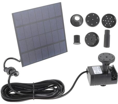 Yardwe 1.2w Wasserpumpe Solarbetrieben Für Garten Schwimmende Brunnenpumpe Mit Sprühdüsen Geeignet Für Vogelbad Teich Und Aquarien Energiesparend Und Umweltfreundlich