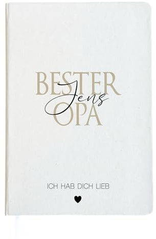Manufaktur Liebevoll Notizbuch Opa Geschenk mit Namen personalisiert Notizheft Großvater Geschenk Geburtstag Opa Dankeschön Geschenk Weihnachten von Enkelkind (Opa)