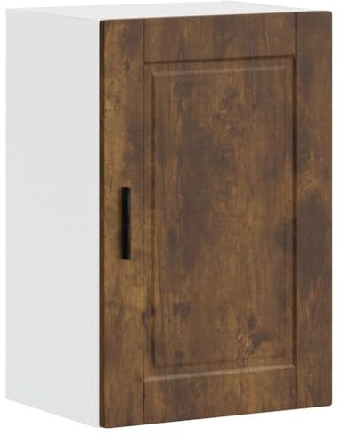 ULUYYUC Armoire d'atelier, de pharmacien, de cuisine, de bar, armoire suspendue de cuisine, meuble de cuisine, en bois de chêne fumé, pour atelier, couloir, bureau, salle à manger