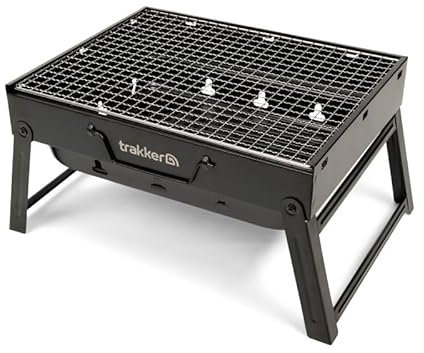 Trakker Armolife BBQ V2, Lightweight Foldable Grill, Coals Tray, Plated Wire, Zipped Carrybag, Folding Legs, Dimensions 34cm x 26cm, Ideal for Carp Fishing Summer Socials, Code 211904.
