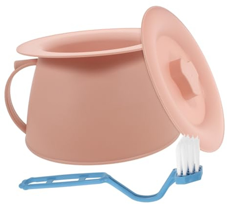 HAMPPLIES Dickwandiges Sitzbad mit Deckel Vielseitiger Urinal und Töpfchen Eimer für Schwangere und Senioren Komfortabel für Zuhause und Pflegeeinrichtungen