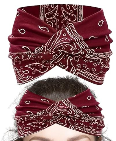 para Mujer Boho Anchas Diadema Deportiva Transpirable | Bandana Transpirable Con Diseño Floral Para Entusiastas De Casual, Ciclismo, Fitness, Running, Yoga, Eventos Exteriores