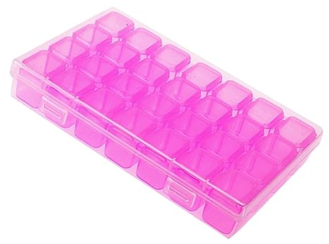 SMASOLO Scatola Smistamento Gioielli Trasparente Scomparti Regolabili Nail Art Perline Compatta e Leggera con Chiusura