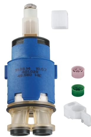GROHE Ersatzteil, Keramik Kartusche 28 mm (mit keramischem Dichtsystem, variabel einstellbare Mengenbegrenzung, für Einhandmischer), 46580000