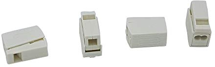 50x Wago 224-112 - Lechtenklemme - Lampenklemme - Dosenklemme - Verbindungsklemme - Steckklemme/Drückklemme - 3-fach - bis 2,5 qmm - weiß