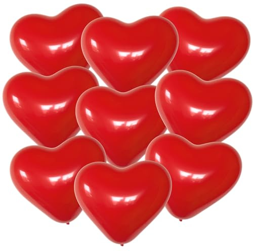 100 Herzballons rot, 29 cm / 11 inch