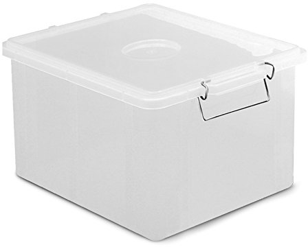 Giganplast 1900M Cassetta con Coperchio, Trasparente, 40x30x22 cm