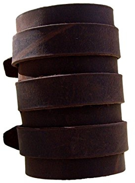 Leder Armband 10,0 cm breit Armschmuck Farbe dunkel braun Wickelarmband