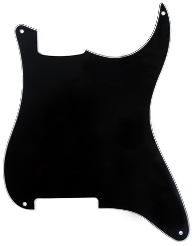 Musiclily Pro 4 Löcher ST Schlagbrett Rohmaterial Pickguard 3-lagig Weiß | für Strat Style E-Gitarre