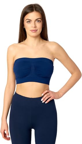 Merry Style Reggiseno Top a Fascia Donna 06 161 (Blu Scuro, S-M)